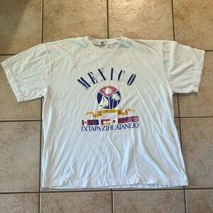 Vintage 50/50 Single Stitch‎ Sail MEXICO Vacation T-shirt White, Sz XL